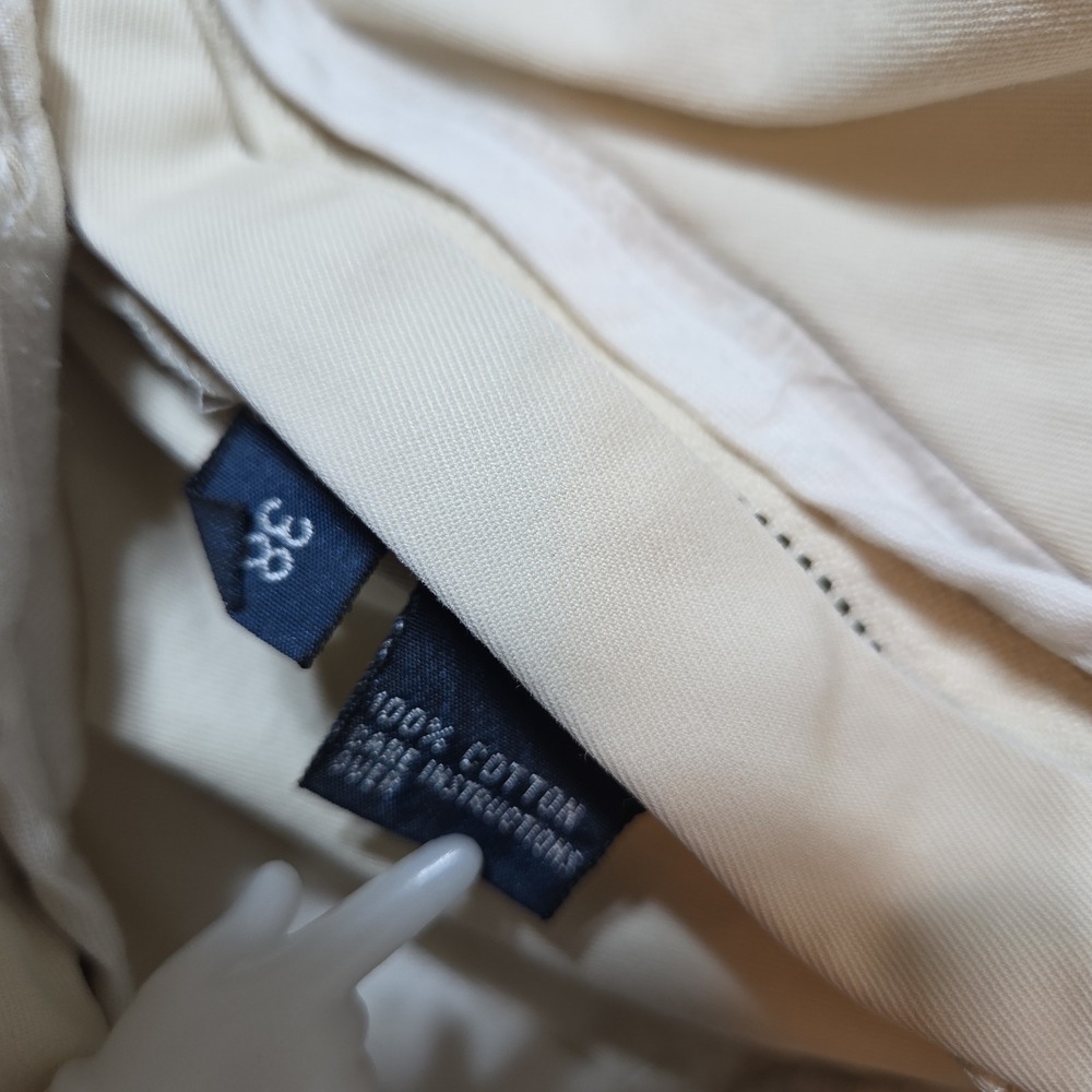 Vintage Polo Ralph Lauren Shorts Mens 34 Tyler Beige Double-Pleated Preppy - Picture 4 of 7